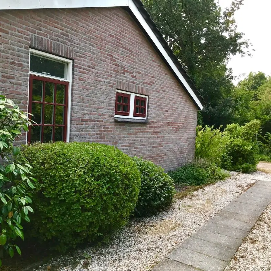 Buitenaanzicht bungalow Bungalowpark Boerhaarsveld