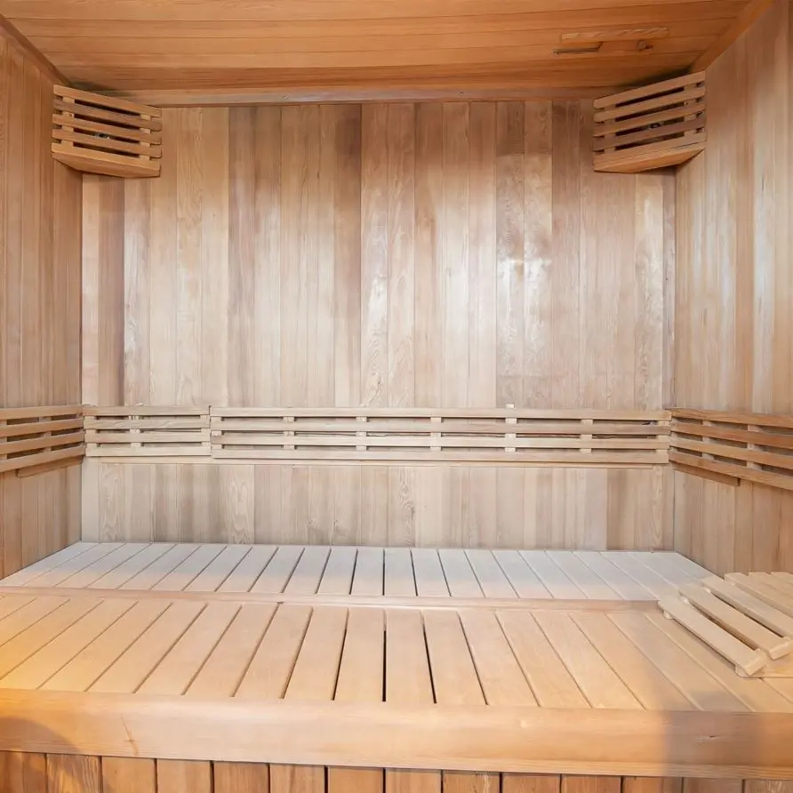 Sauna van binnen op Bungalowpark Boerhaarsveld